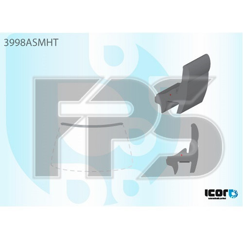 Молдинг лобового скла верхній Honda Civic 5D 06-11 (Icor)