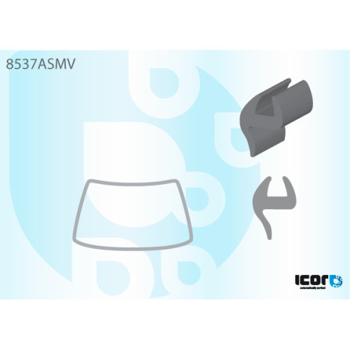 Молдинг лобового скла VW Transporter T4 1990-2003 (ICOR)