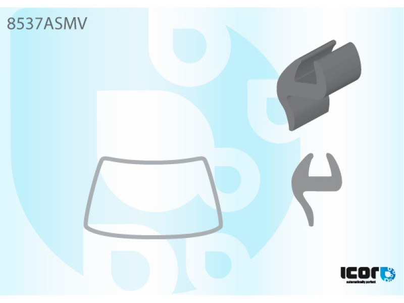 Молдинг лобового скла VW Transporter T4 90-03 (ICOR)