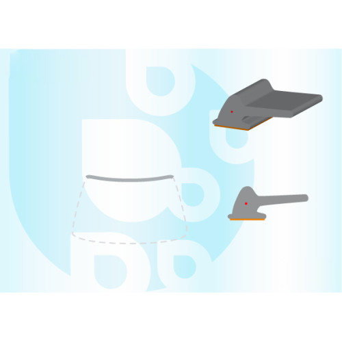Молдинг лобового скла VW Up 12-, Seat MII 12-, Skoda Citigo 12- (Icor) верхній
