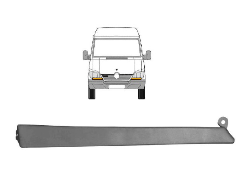 Молдинг під фарою правий Mercedes Sprinter W903 00-06 (PL)