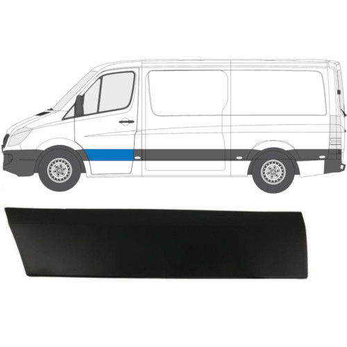 Молдинг передніх дверей лівий Mercedes Sprinter W906, VW Crafter 1 2006-2018 (TW) A9066900162