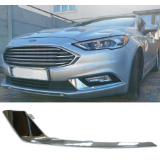 Молдинг переднього бампера лівий Ford Fusion, Mondeo 5 17-19 (Тайвань) хром HS7Z15266AB
