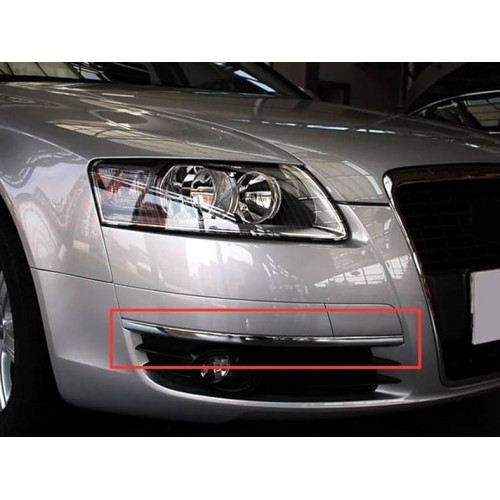 Молдинг переднього бампера правий Audi A6 C6 2005-2008 хром 4F0853066