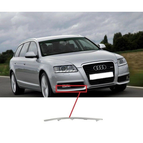 Молдинг переднього бампера правий Audi A6 C6 2008-2011 хром 4F0853066A2ZZ