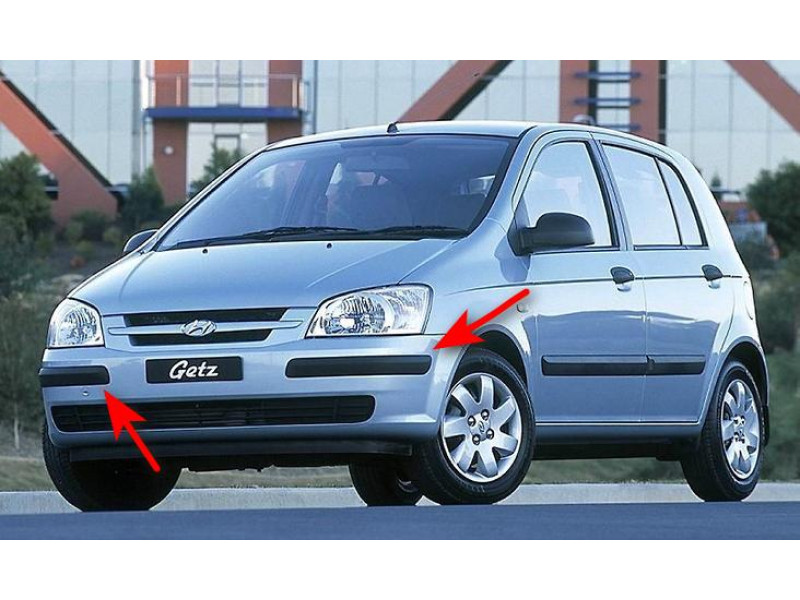 Молдинг переднього бампера правий Hyundai Getz 2002-2005 FPS 865241C000