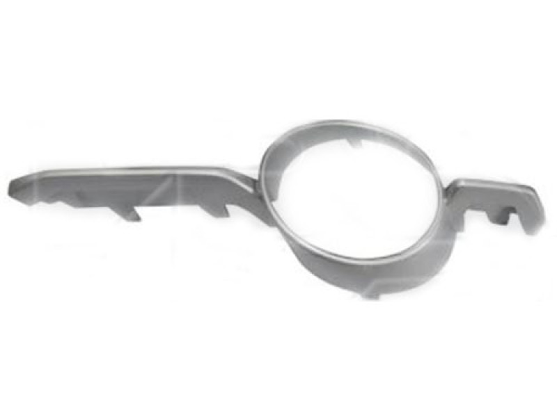 Молдинг решітки переднього бампера ліва BMW X6 E71 08-12 (Тайвань) сірий металік