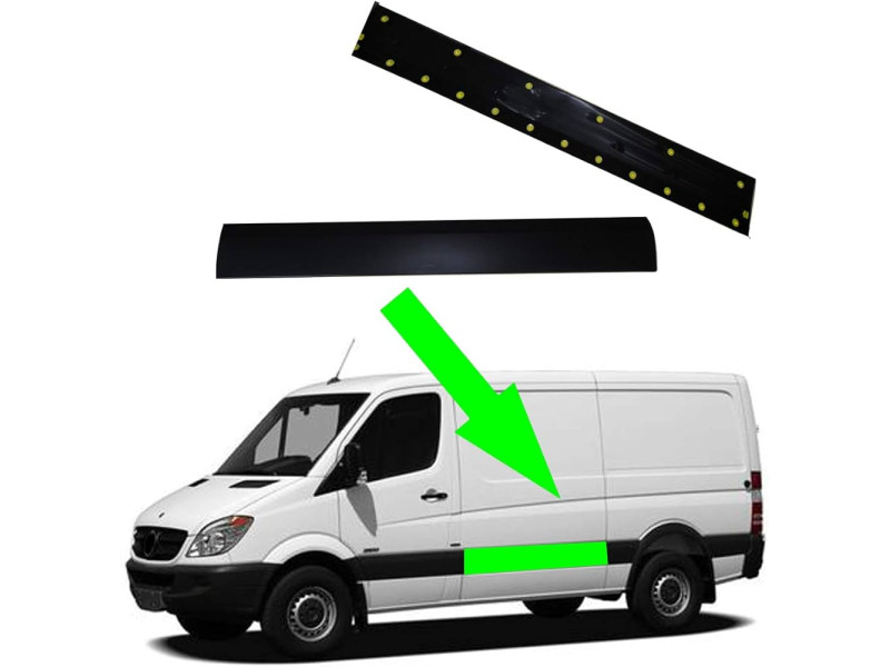 Молдинг бічний лівий середній Mercedes Sprinter W906, VW Crafter 1 2006-2018 TW 9066905382