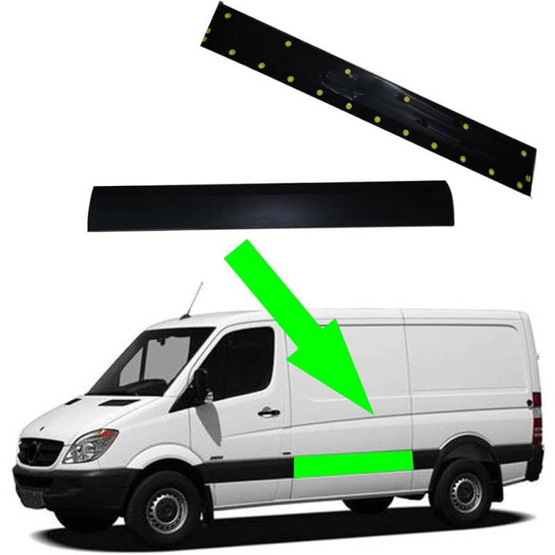Молдинг бічний лівий середній Mercedes Sprinter W906, VW Crafter 1 2006-2018 TW 9066905382