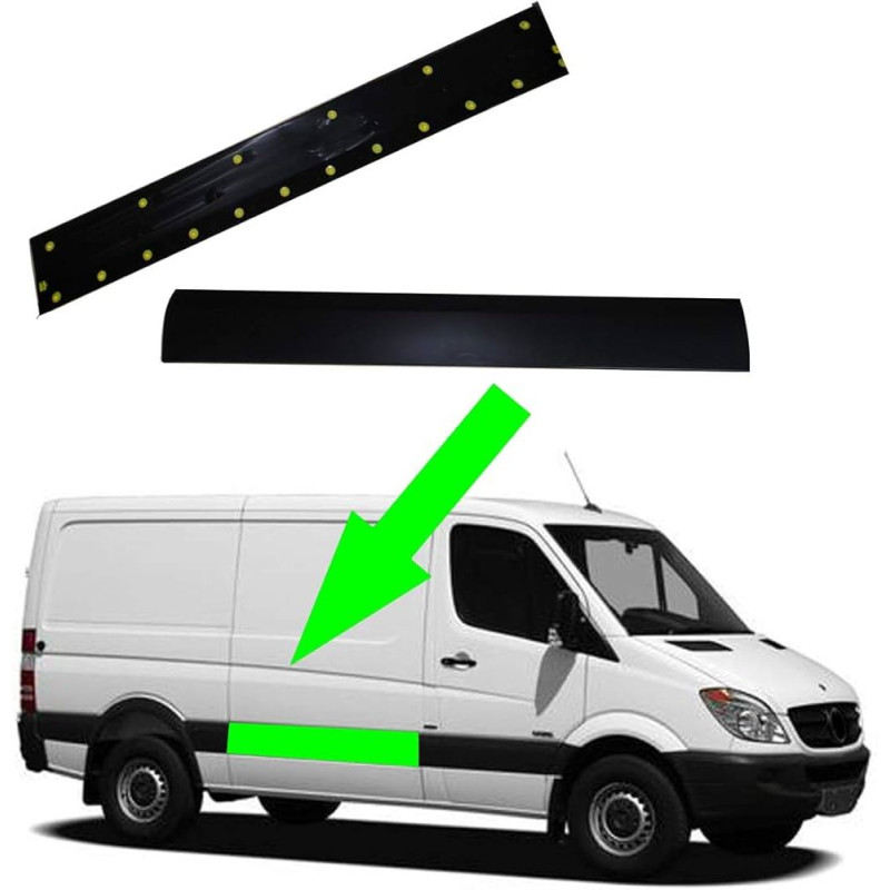 Молдинг правий середній Mercedes Sprinter W906, VW Crafter 1 2006-2018 TW 9066905382