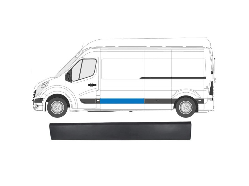 Накладка бічна середня ліва Renault Master / Opel Movano 2010–2021 FPS 828210160R