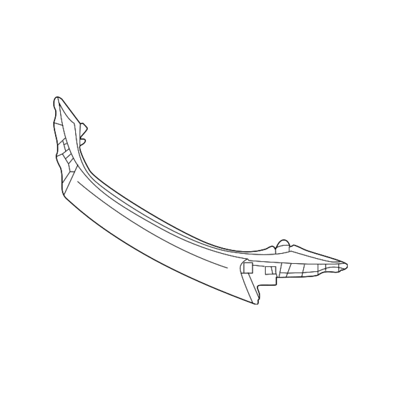 Накладка бампера верхня Mitsubishi ASX, Outlander Sport 16-19 (Тайвань) чорний глянець 6400H848XB