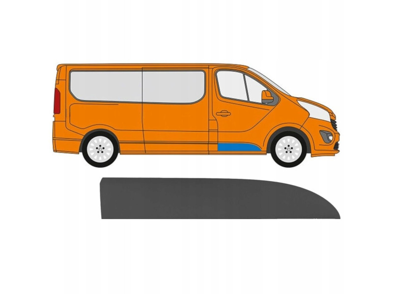 Накладка передніх дверей права Renault Trafic III 2014-2021, Opel Vivaro B 2014-2019 FPS 808203021R