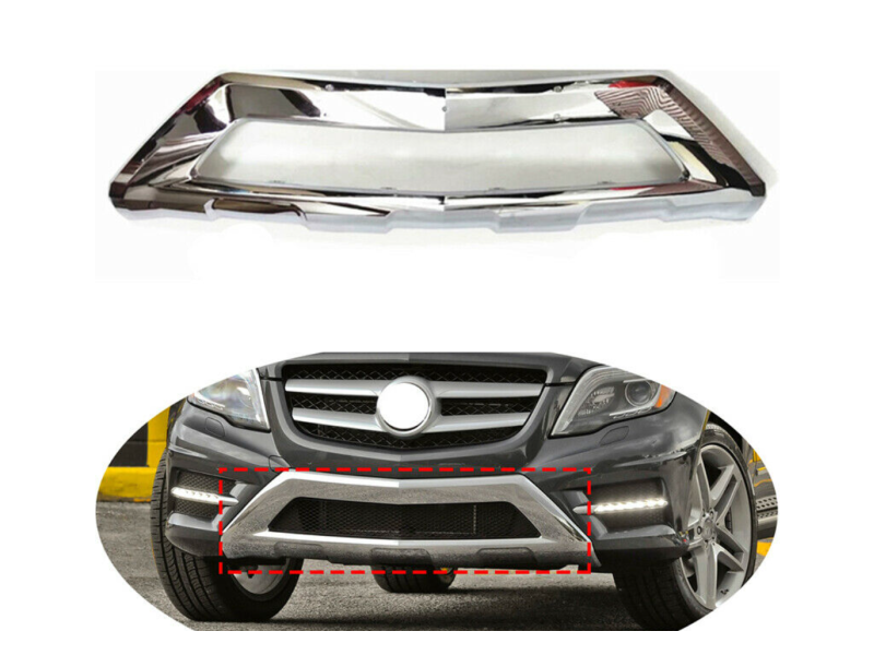 Накладка бампера передня нижня хромована Mercedes GLK X204 2008-2015 Тайвань A2048852022