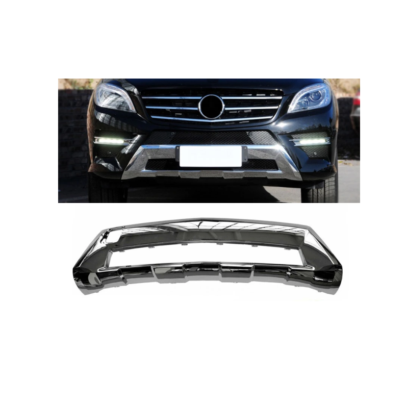 Накладка бампера переднього нижня хромована Mercedes ML W166 2012-2015 Тайвань A1668858625