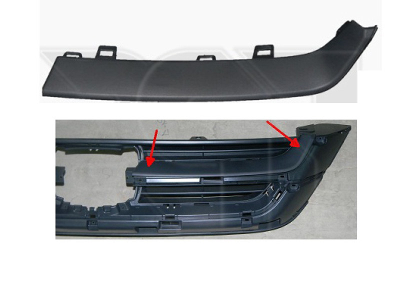 Накладка решітки радіатора ліва Honda CR-V 10-12 (Тайвань) чорна
