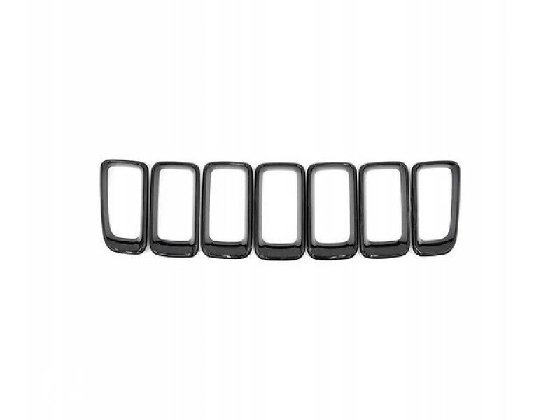 Окуляри решітки радіатора Jeep Compass 11-16 (Тайвань) чорні (7 шт) 68192201AA