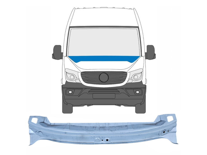 Панель під лобове скло Mercedes Sprinter W906, VW Crafter 1 06-18 (KH)