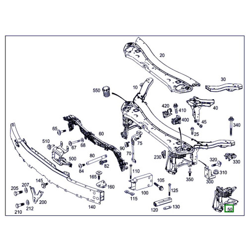 Панель передня ліва Mercedes E-class W213 2016-2023 FPS A2136206400