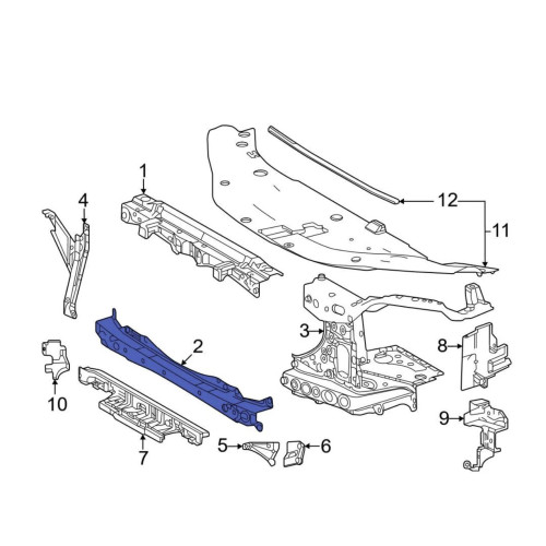 Панель передня нижня Toyota Land Cruiser 300 2021- FPS 5716260011