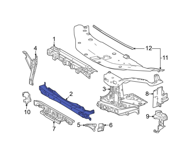 Панель передня нижня Toyota Land Cruiser 300 2021- FPS 5716260011