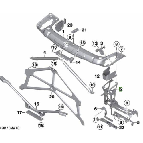 Панель передня права BMW 3 F30, 4 F34, 1 F20, 2 F22 2010-2019 (Polcar) окуляр 51647245792