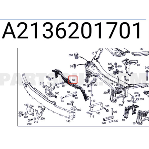 Панель передня верхня Mercedes E-class W213 2016-2023 FPS A2136201701