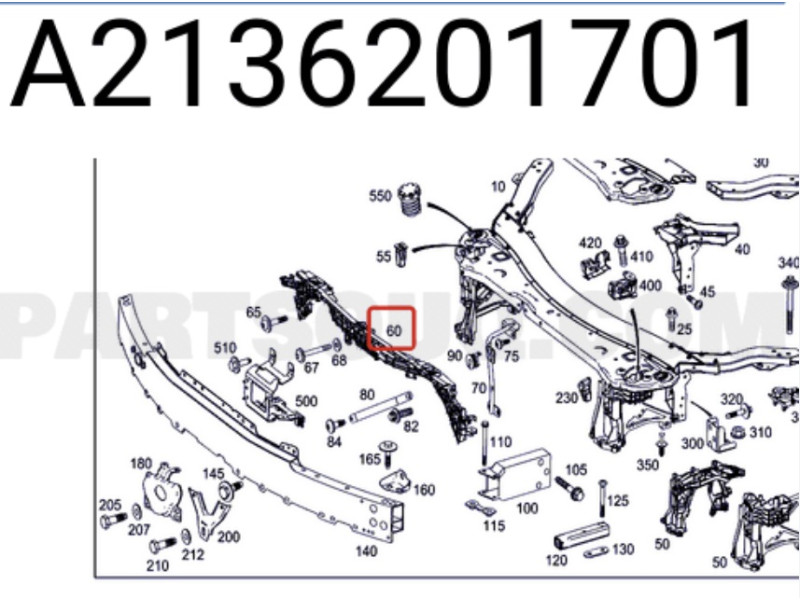 Панель передня верхня Mercedes E-class W213 2016-2023 FPS A2136201701
