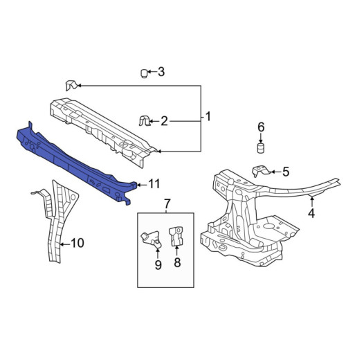 Панель передня верхня Toyota Land Cruiser Prado J250 2024- FPS 5716260020