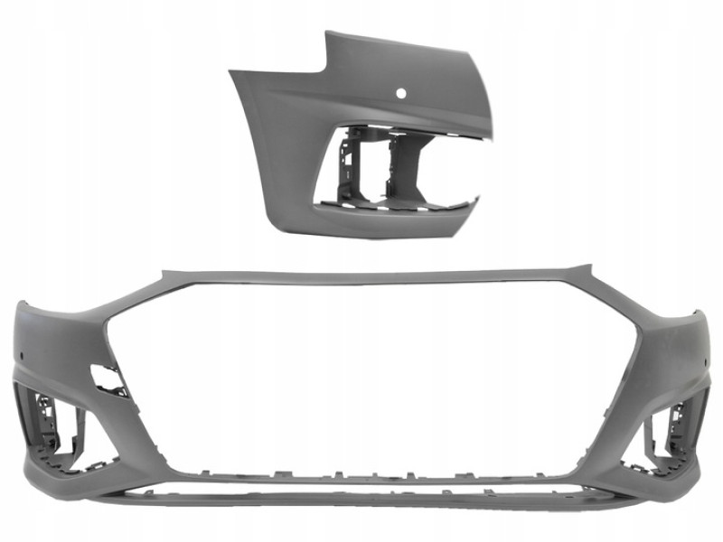 Бампер передній (2 отвори під парктронік) Audi A4 B9 2019- (Тайвань) 8W0807065ATGRU