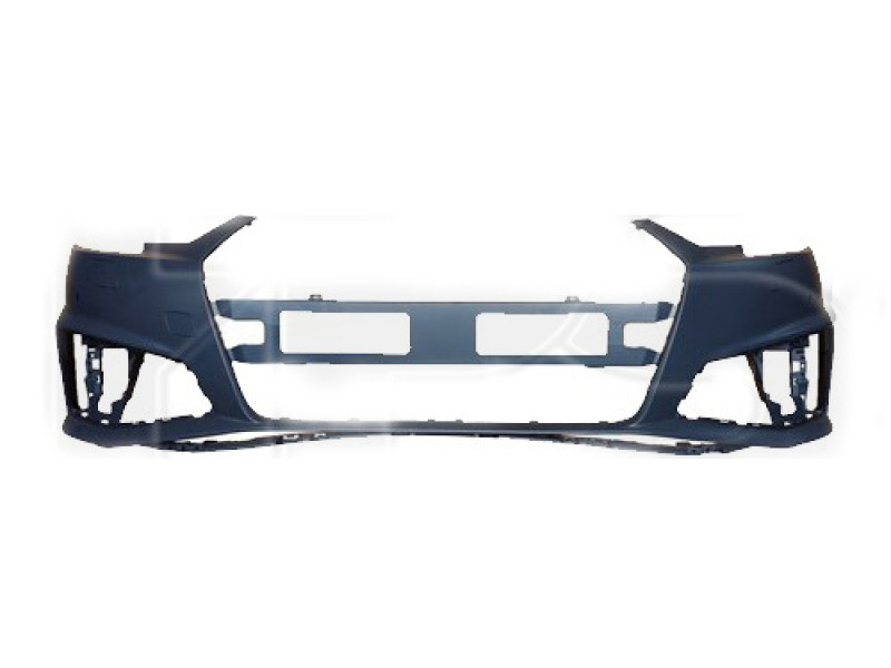 Бампер передній (з 4 отвори під парктронік) Audi A4 B9 2019- (Тайвань)