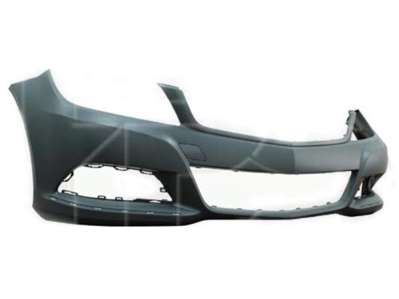 Бампер передній без отворів під омивач та парктронік Mercedes C-class W204 2011-2014 Тайвань