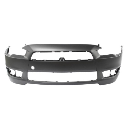Бампер передній без отворів під спойлер Mitsubishi Lancer X 2009-2012 Китай 6400D172