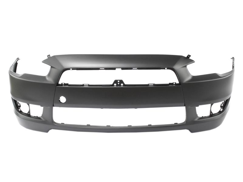 Бампер передній без отворів під спойлер Mitsubishi Lancer X 2009-2012 Китай 6400D172