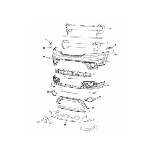 Бампер передній нижній Dodge Journey Crossroad 2015- (Signeda) 68223777AC