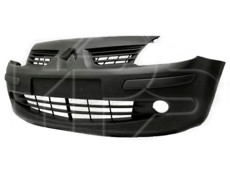 Бампер передній з отворами під ПТФ Renault Modus 2004-2012 Тайвань