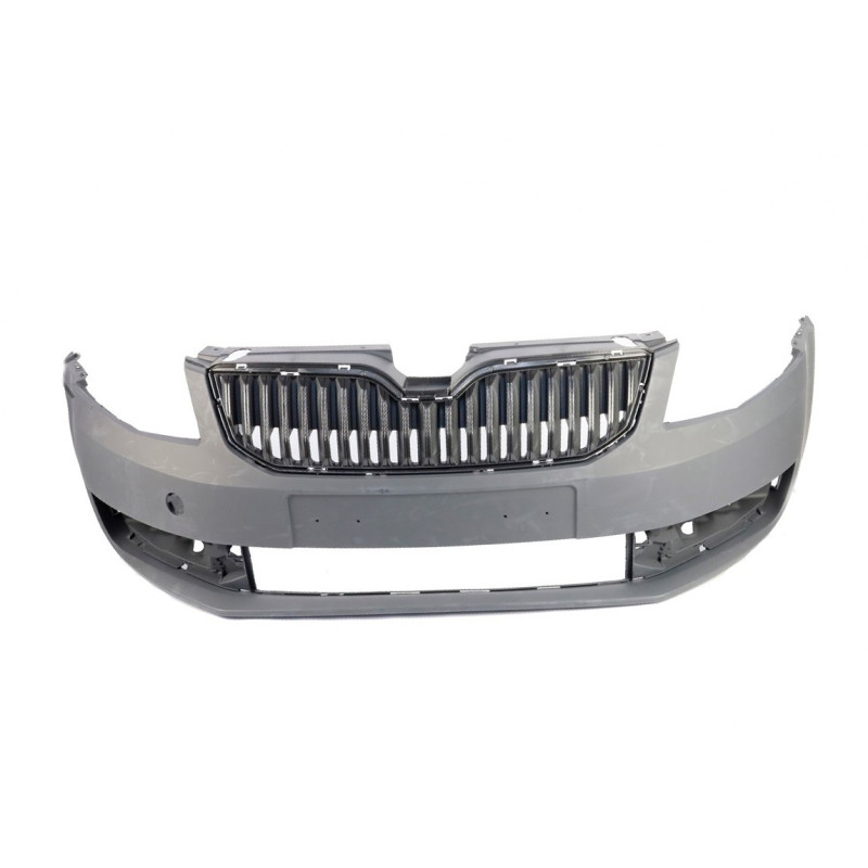 Бампер передній з решіткою Skoda Octavia A7 2013-2017 AND 5E0807217