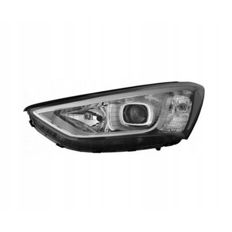 Передня фара ліва Hyundai Santa Fe 3 12-15 (Depo) з LED, галоген 921012W110