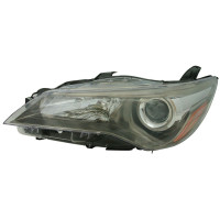 Передня фара ліва Toyota Camry XV50 14-17 USA (Китай) чорна, без LED, жовта вставка 8111006C70