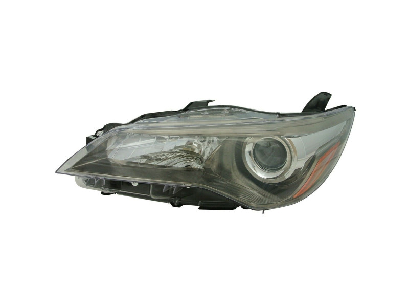 Передня фара ліва Toyota Camry XV50 14-17 USA (Китай) чорна, без LED, жовта вставка 8111006C70