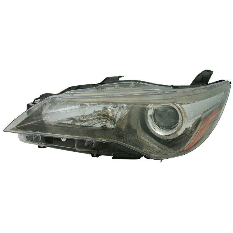 Передня фара ліва Toyota Camry XV50 14-17 USA (Китай) чорна, без LED, жовта вставка 8111006C70