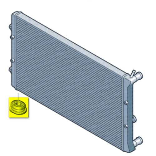 Комплект подушок радіатора Audi A3/Skoda Octavia, Fabia/VW Golf VII, Passat VIKA 1K0121367F, 5Q0121367D