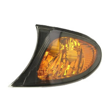 Покажчик повороту лівий BMW 3 E46 01-06 (Depo) жовтий, чорна вставка 63136910979