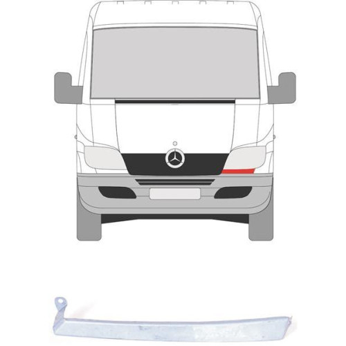 Полоска під фару ліва Mercedes-Benz Sprinter W903 2000-2006 (TW) 9016370240