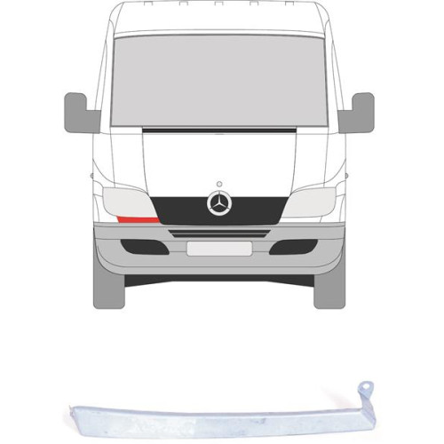 Планка під фару права Mercedes-Benz Sprinter W903 2000-2006 (TW) 9016370340