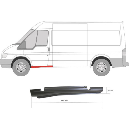 Поріг передній лівий Ford Transit 2000-2013 (PL)