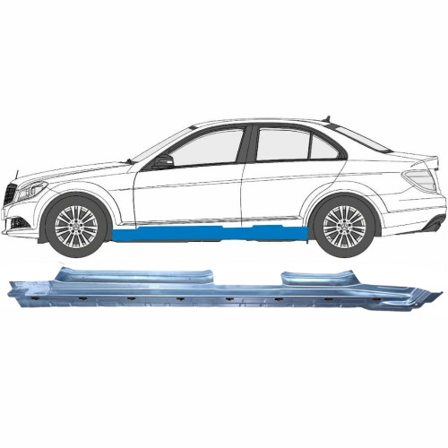 Поріг лівий Mercedes C-class W204 2007-2011 (KK)