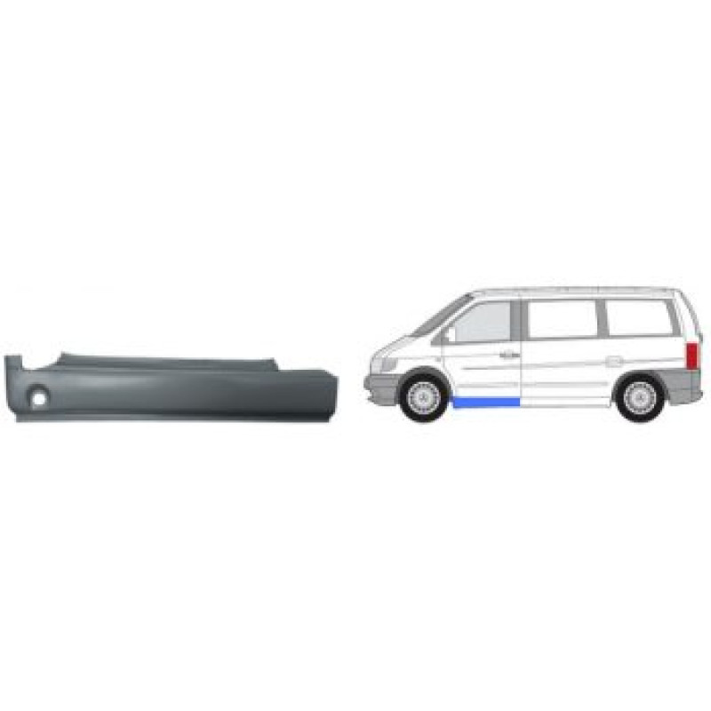 Поріг лівий під водійську дверку Mercedes Vito W638 96-03 (Klokkerholm)
