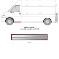 Поріг передній лівий Citroen Jumper, Fiat Ducato, Peugeot Boxer 94-06 (Klokkerholm)