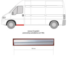 Поріг передній лівий Citroen Jumper, Fiat Ducato, Peugeot Boxer 94-06 (Klokkerholm)